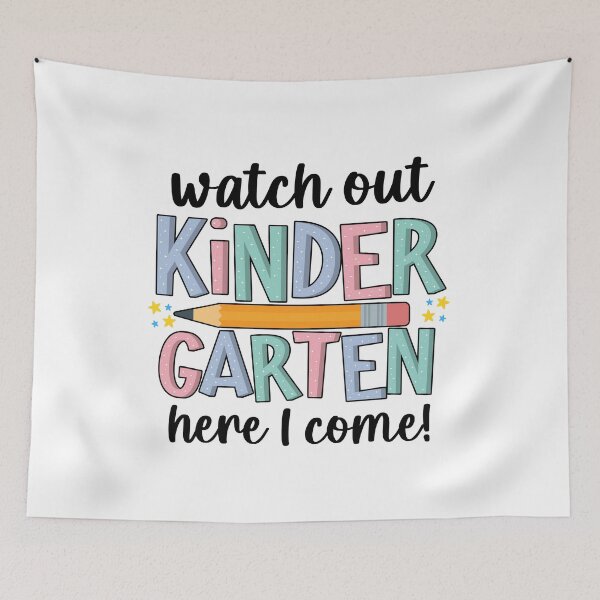Item preview, Watch Out Kindergarten Here I Come Back to School Kid  designed and sold by _ROYAL_ PRINT_ ⭐⭐⭐⭐⭐.