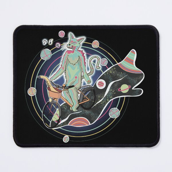Item preview, BICYCLE DAY - COSMIC CAT ON A BICYCLE RIDES THROUGH SPACE designed and sold by Ascendence.
