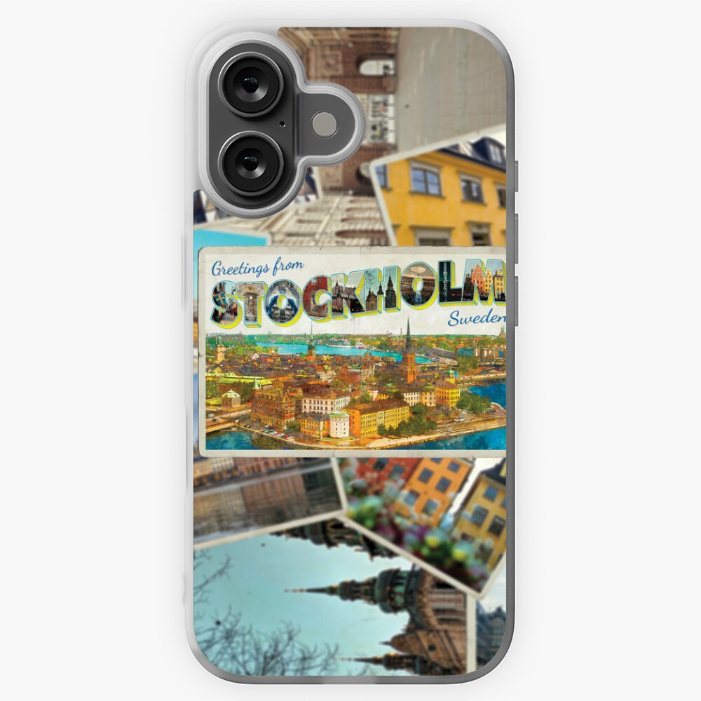 Greetings from Stockholm Postcard Sticker