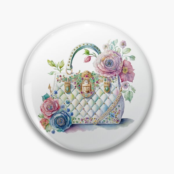 Artikelvorschau, Luxuriöse Designer-Tasche mit Blumenmuster entworfen und verkauft von DreamiDreams.