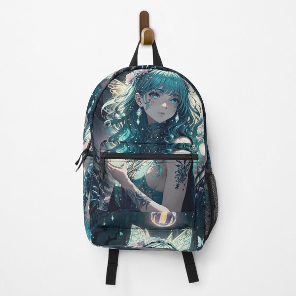 Item preview, Nighttime Fairy Fae with Glowing Butterflies designed and sold by ByteyCreatives.
