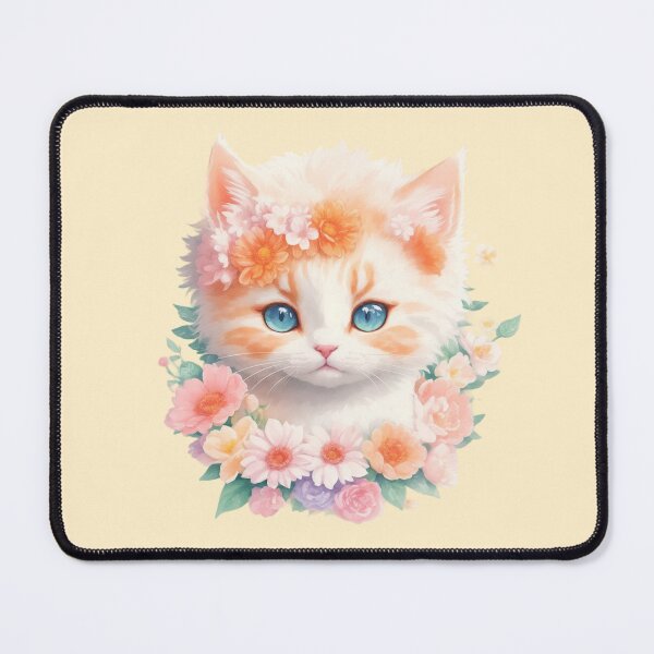 Item preview, Whimsical Blooming Beauty: Vintage-Inspired Feline Floral Enchantment designed and sold by VIBRANZIO.