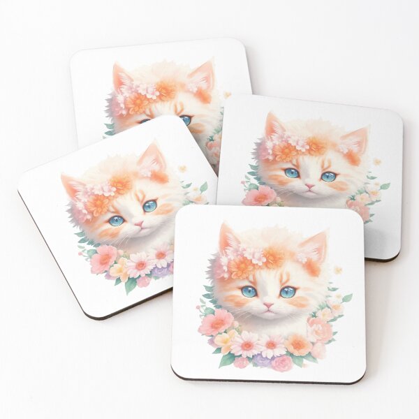 Item preview, Whimsical Blooming Beauty: Vintage-Inspired Feline Floral Enchantment designed and sold by VIBRANZIO.