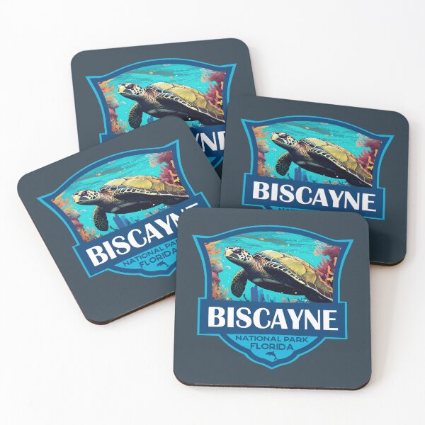 Item preview, Biscayne National Park Turtle Travel Retro Badge designed and sold by KrisSidDesigns.