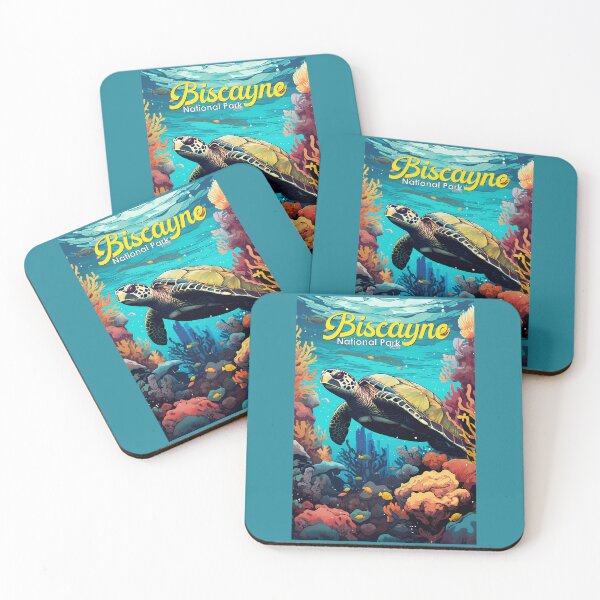 Item preview, Biscayne National Park Turtle Illustration Retro designed and sold by KrisSidDesigns.