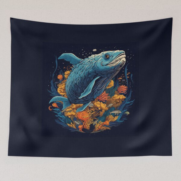 Item preview, Nightmare Depths: The Hunt of the Blue Fish in Colorful Moebius designed and sold by Bee Happy Creative™.