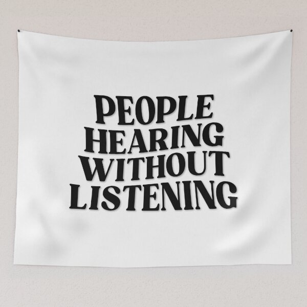 Item preview, People hearing (black) designed and sold by didijuca.