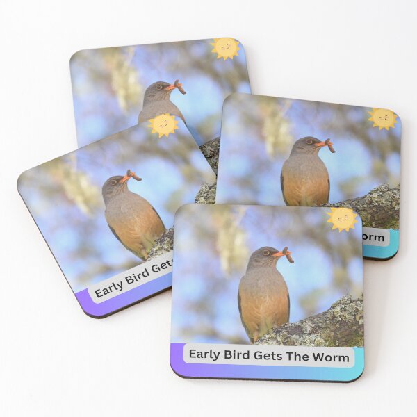 Item preview, Eary bird gets the worm,quote,bird lovers, designed and sold by LGMmugsdesign.