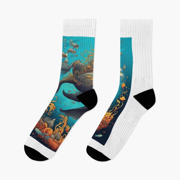 Item preview, Object Odyssey: Hyper-Detailed Fish Amidst a Vibrant Colorscape designed and sold by Bee Happy Creative™.