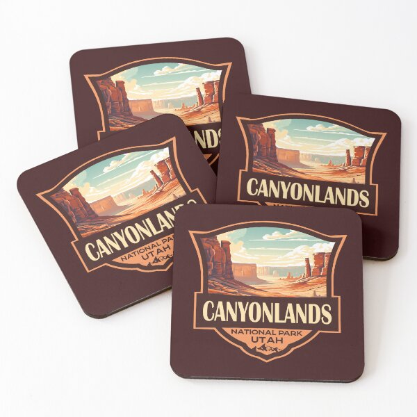 Item preview, Canyonlands National Park Illustration Retro Badge designed and sold by KrisSidDesigns.