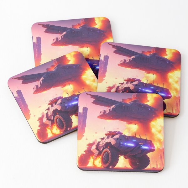 Artikelvorschau, Automatron Clash of the Cosmos - The AI-Driven Battle for Futures Fury - Marauder entworfen und verkauft von AiArtMerch.