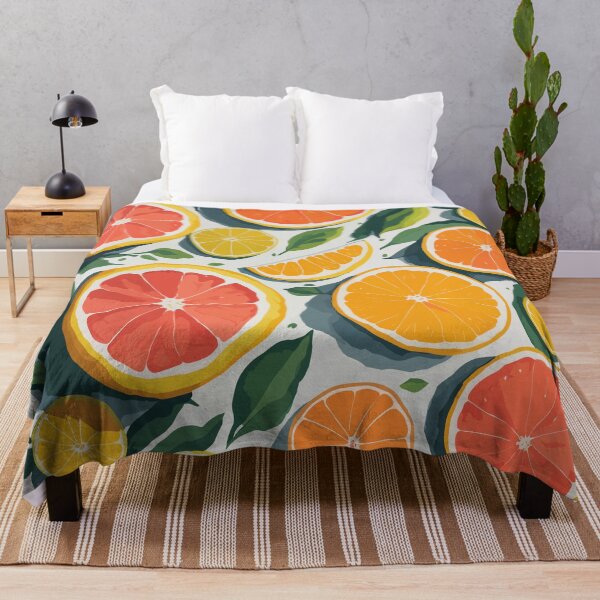 Item preview, Cool Colorful Citrus Grapefruits And Oranges And Green Leaves Pattern designed and sold by Zazizu.