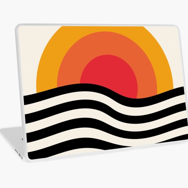 Item preview, Bauhaus Circle Lines Warped Yellow Orange Red designed and sold by ahumbleconcept.