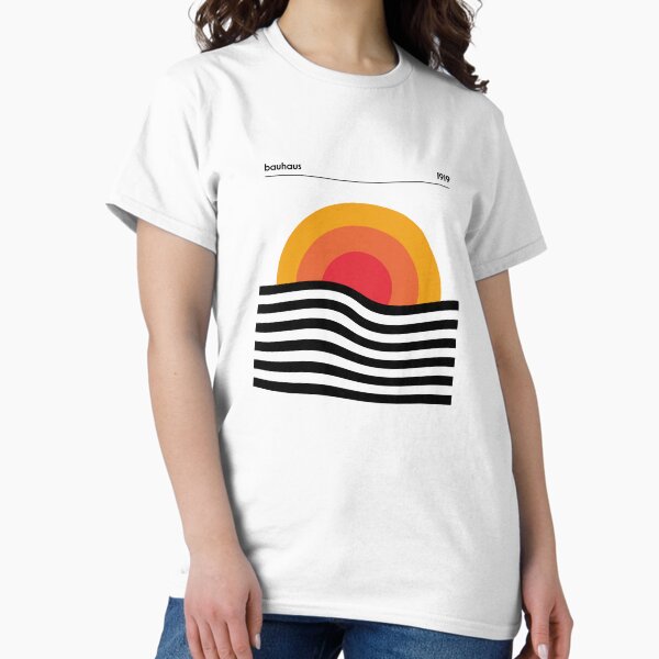 Item preview, Bauhaus Circle Lines Warped Yellow Orange Red designed and sold by ahumbleconcept.