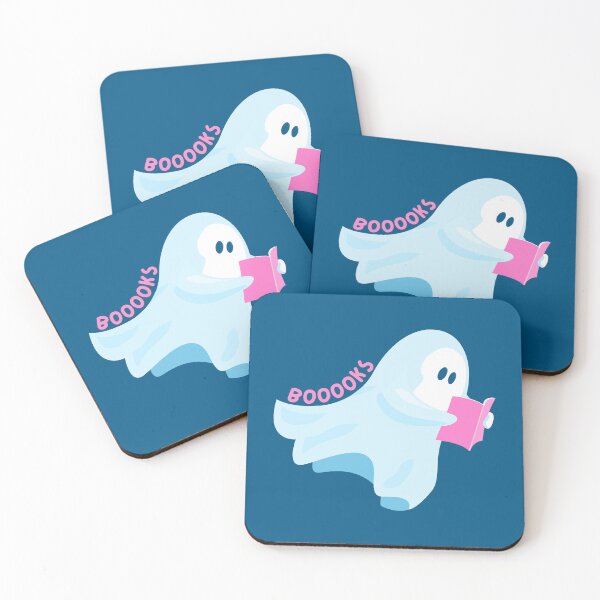 Item preview, booooks - cute ghost reading a book designed and sold by catdiasart.
