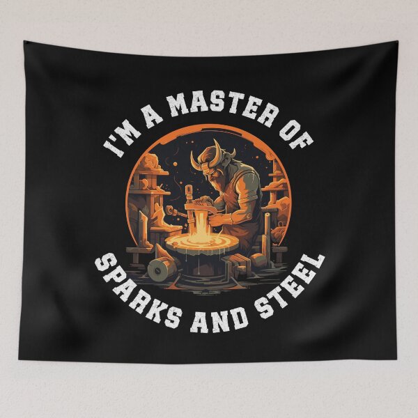 Item preview, Blacksmith The Master of Sparks and Steel - T-Shirt designed and sold by PrintMastery.