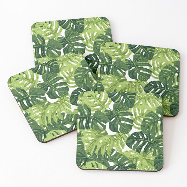 Item preview, Green Monstera Leaves Seamless Pattern designed and sold by GiveMeMood.
