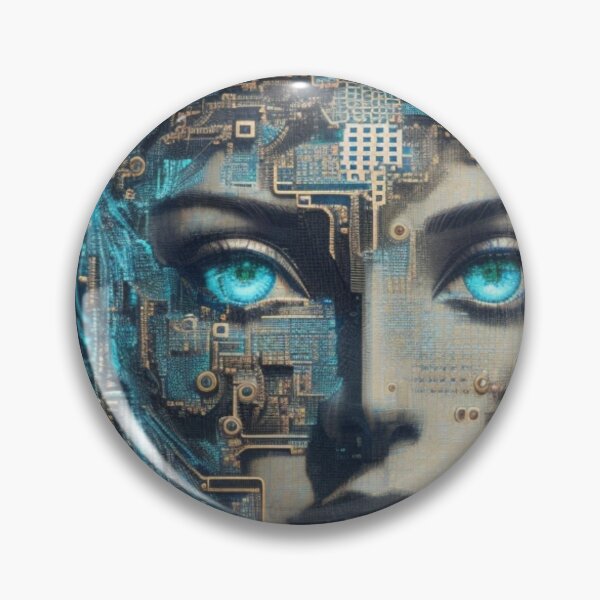 Artikelvorschau, Cyberface, digitale Kunst, Grafikkunst mit IA entworfen und verkauft von mirko-rimini.