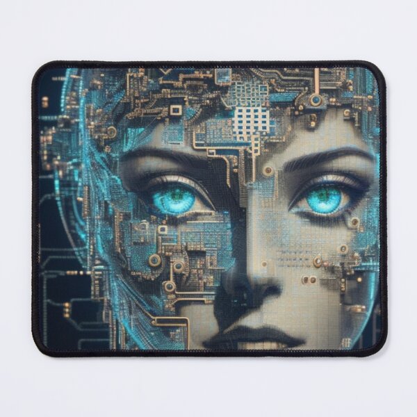 Item preview, cyber face, digital art, graphic art whit IA designed and sold by mirko-rimini.