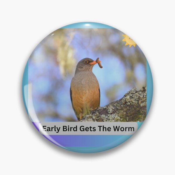 Item preview, Eary bird gets the worm,quote,bird lovers, designed and sold by LGMmugsdesign.