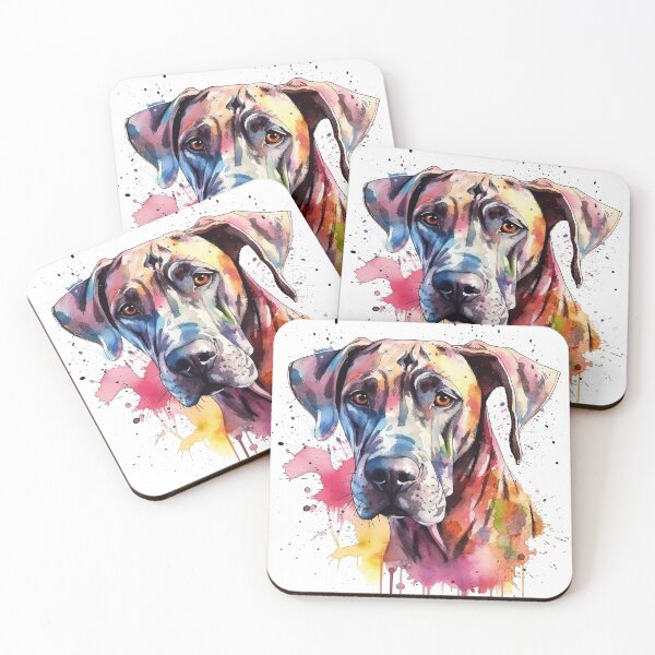 Item preview, Dane masterpiece Co: cute artistic Great Dane Portrait - Canine Painting by Dane masterpieceists, Energetic and Loyal Companion Animal artwork designed and sold by DooodleGod.
