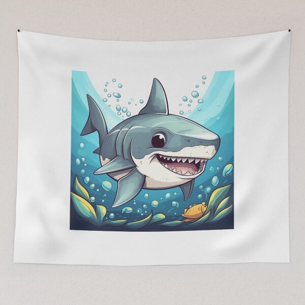 Item preview, Chomp! The Adventures of Little Shark: Cartoon Illustration designed and sold by Bee Happy Creative™.