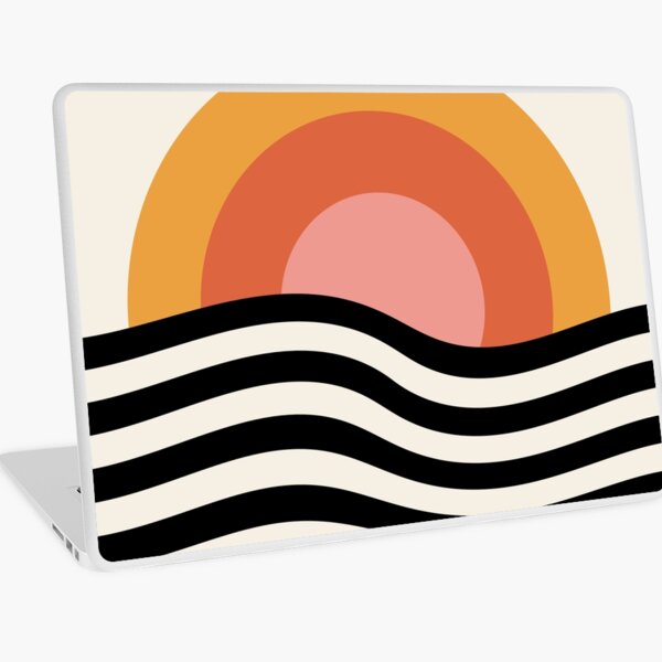 Item preview, Bauhaus Circle Lines Warped Yellow Orange Blush designed and sold by ahumbleconcept.