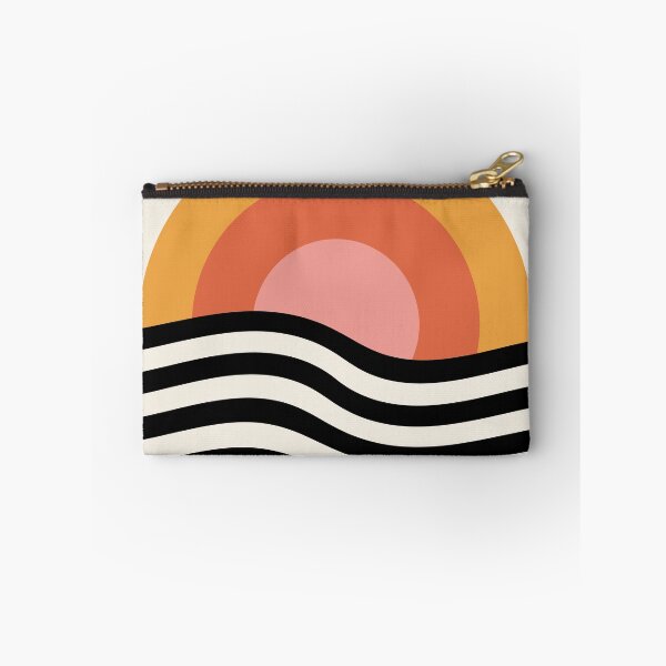 Item preview, Bauhaus Circle Lines Warped Yellow Orange Blush designed and sold by ahumbleconcept.
