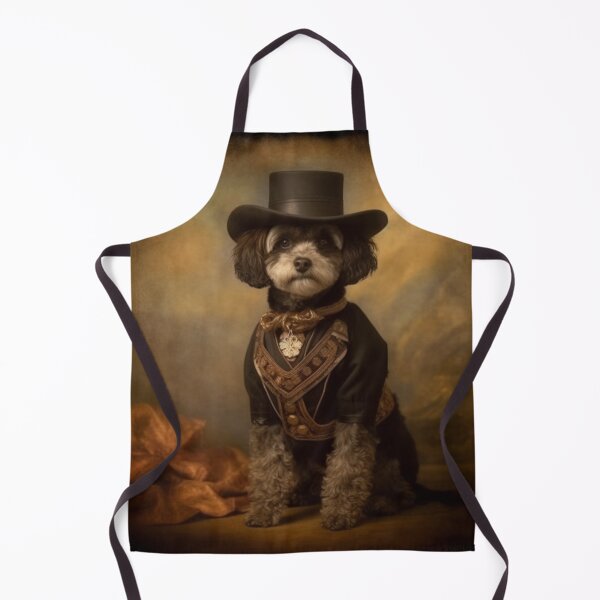 Item preview, Vintage Cowboy Poodle: Antique Oil Paint Style Portrait designed and sold by TheFunkyCryptid.