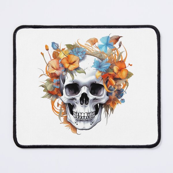 Item preview, Skull and Wild Flowers #2 designed and sold by CoutureCrypt.