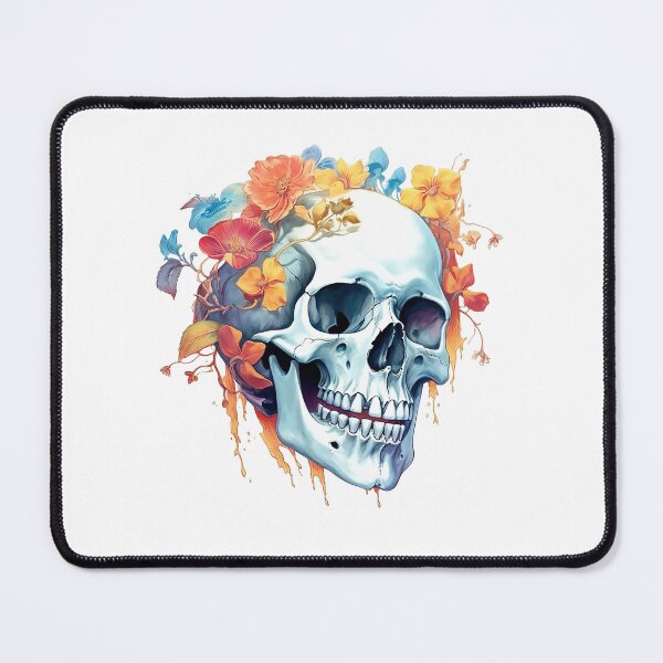 Item preview, Dripping Skull and Wild Flowers #2 designed and sold by CoutureCrypt.