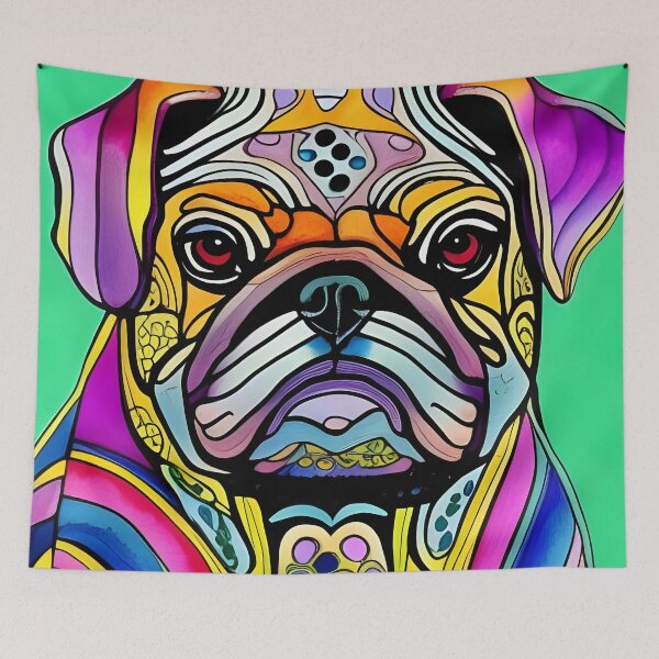 Item preview, TYE DYE PUG designed and sold by Pjay McConnell.
