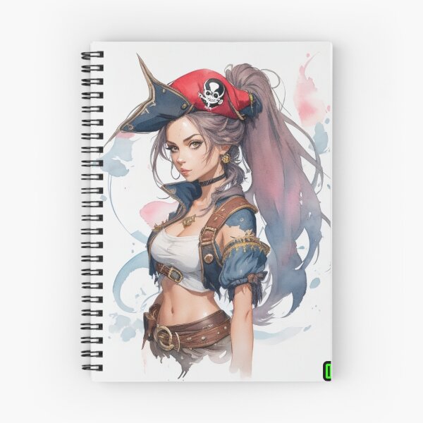 Item preview, Beauty Pirate girl, stickers, poster, magnet, t-shirt, digital art designed and sold by mirko-rimini.