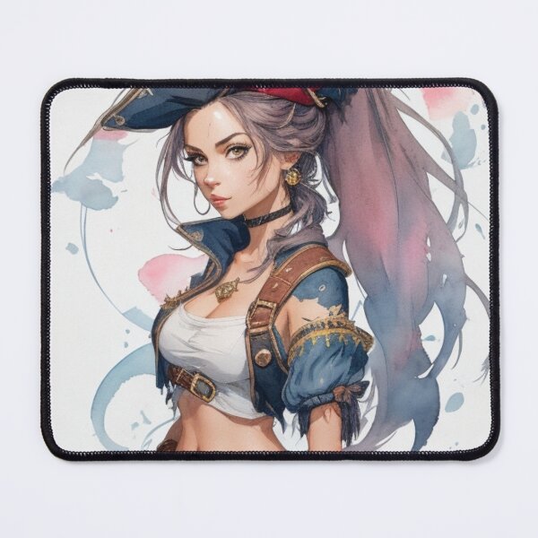 Item preview, Beauty Pirate girl, stickers, poster, magnet, t-shirt, digital art designed and sold by mirko-rimini.