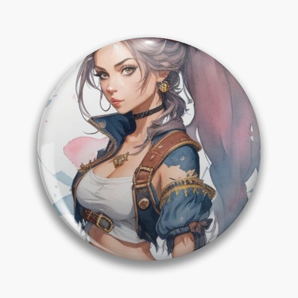 Item preview, Beauty Pirate girl, stickers, poster, magnet, t-shirt, digital art designed and sold by mirko-rimini.