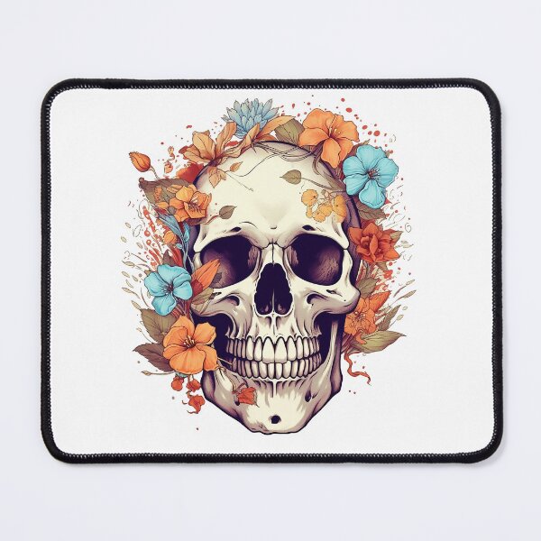Item preview, Skull and Wild Flowers #4 designed and sold by CoutureCrypt.