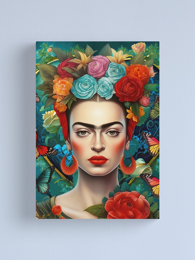Thumbnail 1 of 3, Canvas Print, Frida Kahlo 5 designed and sold by motiashkar.