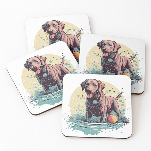 Item preview, Labrador Woof Pack - Loyal Retriever artwork in Bold Colors designed and sold by DooodleGod.