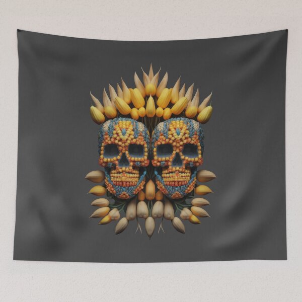 Item preview, Deluxe design made of embroidery skull textile Day of the Dead, Dia de los Muertos designed and sold by Tio-Tecun.