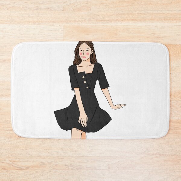 Item preview,  Fashion illustration of a girl in black dress  designed and sold by Hessah-HA.