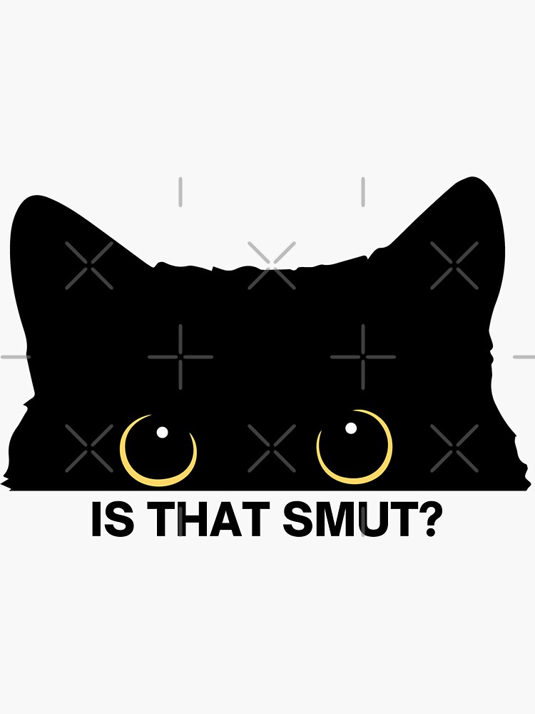 Aperçu 3 sur 3. Sticker avec l'œuvre c'est de la cochonnerie ? mignon chat noir furtivement créée et vendue par catdiasart.