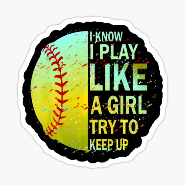 Item preview, Strike Out the Competition with Our Softball Girl Sticker designed and sold by DreamStore360.