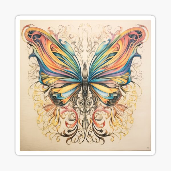 Rainbow Butterfly Sticker For Sale By Goetsi Redbubble 2992