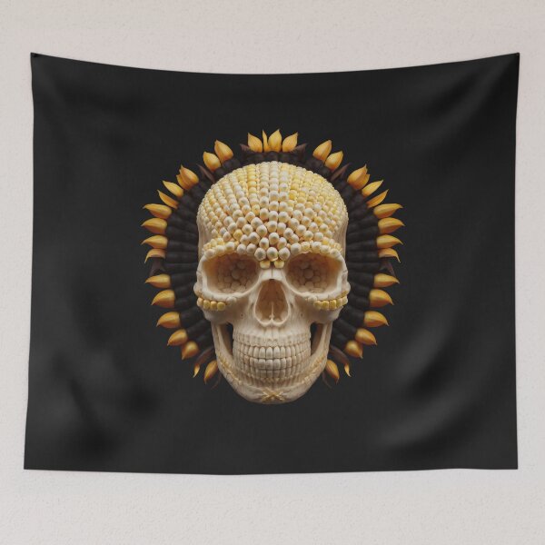 Item preview, Deluxe design made of embroidery skull textile Day of the Dead, Dia de los Muertos designed and sold by Tio-Tecun.