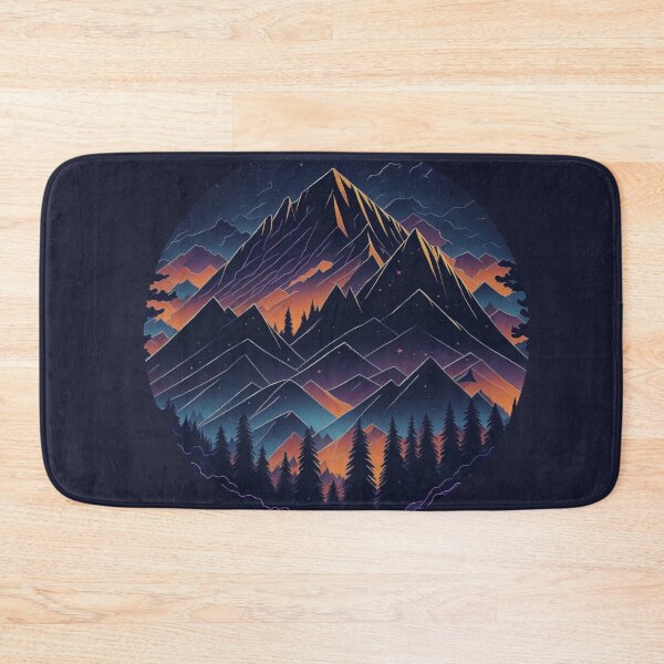 Item preview, Mountains at sunset designed and sold by ArtCraftLab.