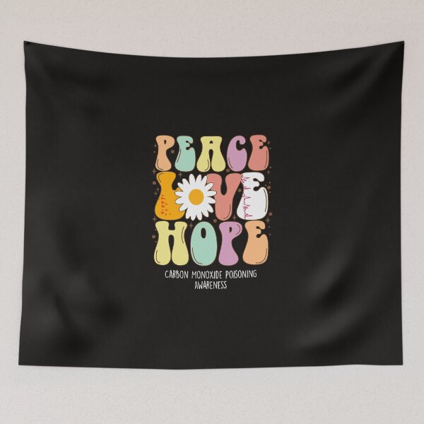 Item preview, Carbon Monoxide Poisoning Awareness Shirt Peace Love Hope designed and sold by NishiHayer.