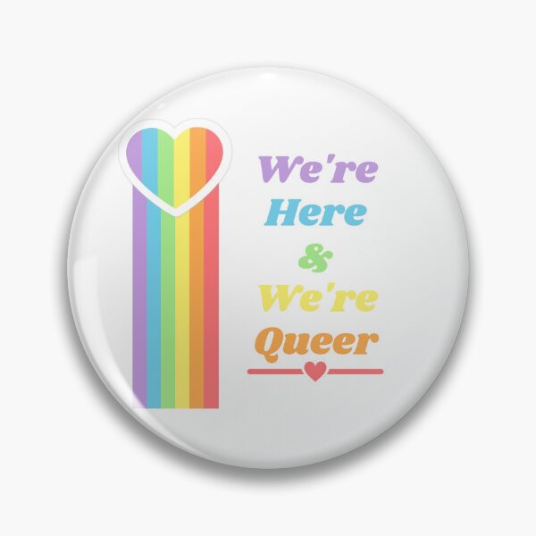 Item preview, We're Here & We're Queer LGBTQIA+ Pride designed and sold by AKawaiiPastels.