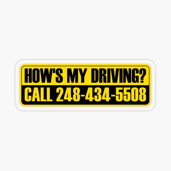 Rickroll How's My Driving Prank Numéro d'appel Sticker transparent