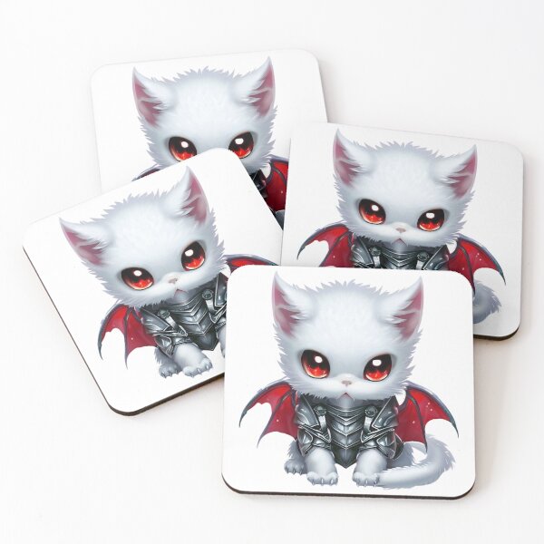 Item preview, Cute Dragon-Kitten Creature - Red Wings designed and sold by Pamper-Me.