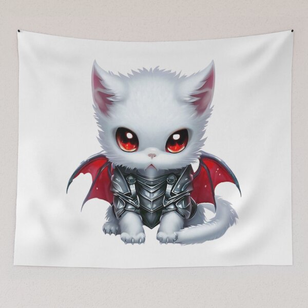 Item preview, Cute Dragon-Kitten Creature - Red Wings designed and sold by Pamper-Me.
